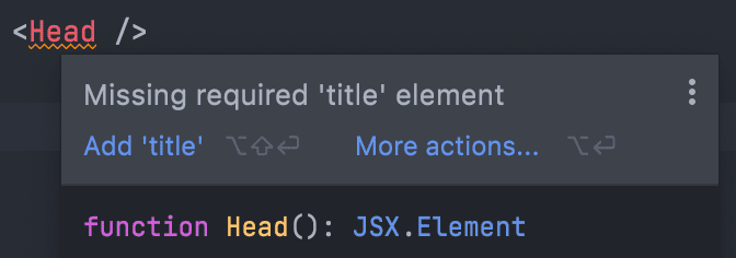 Missing the <title> element