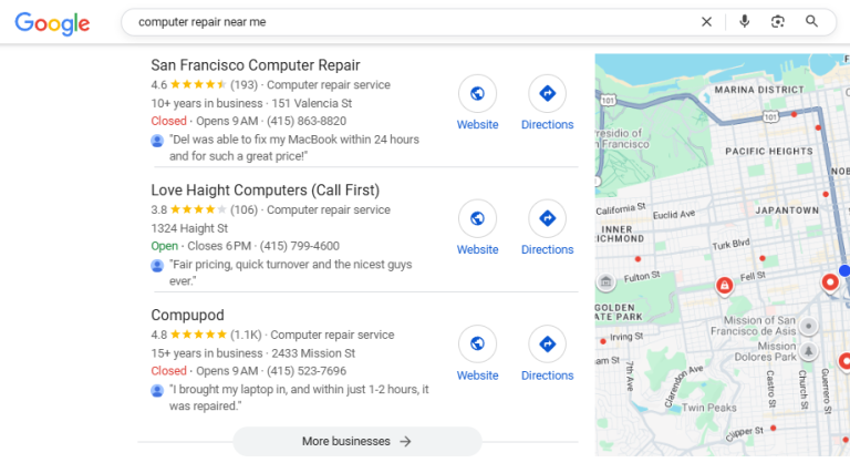 computer shop seo company