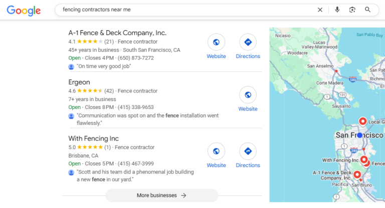fence company seo services