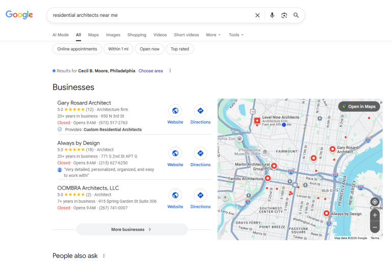 seo-services-for-architects-pennsylvania